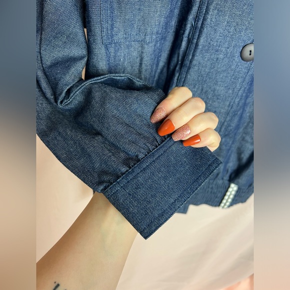 Vintage NWT Pierre LaMonte denim bomber jacket - Picture 6 of 8